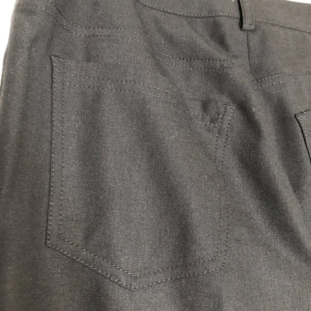 Akris Punto black wool blend trouser pants size US 8